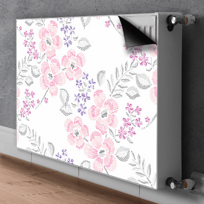 Printed radiator mat Floral pattern