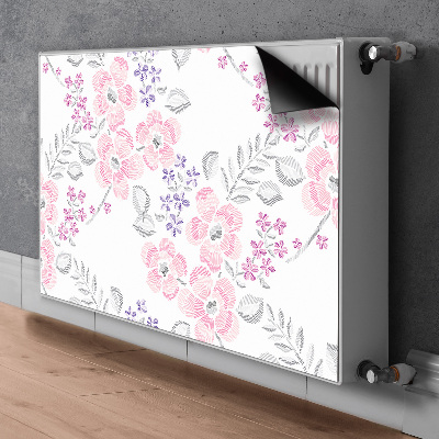 Printed radiator mat Floral pattern