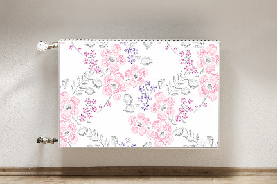 Printed radiator mat Floral pattern