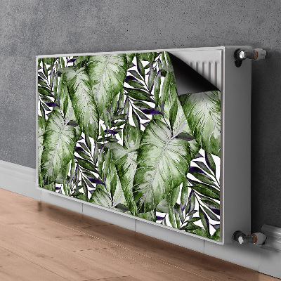 Magnetic radiator cover Monstera leaf