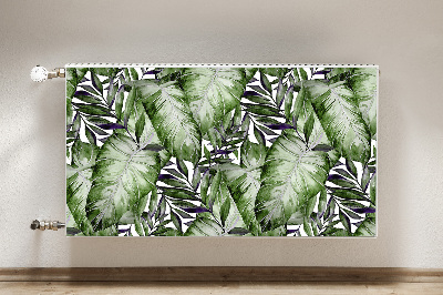 Magnetic radiator cover Monstera leaf