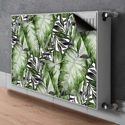 Magnetic radiator cover Monstera leaf