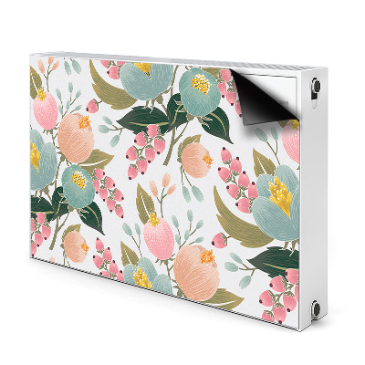 Magnetic radiator cover Painted flowers
