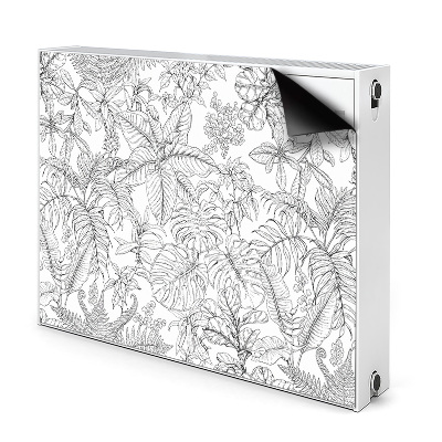 Decorative radiator cover Tropical sketch