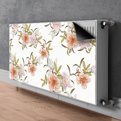 Magnetic radiator mat Spring flowers