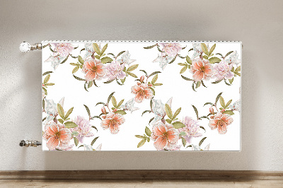 Magnetic radiator mat Spring flowers