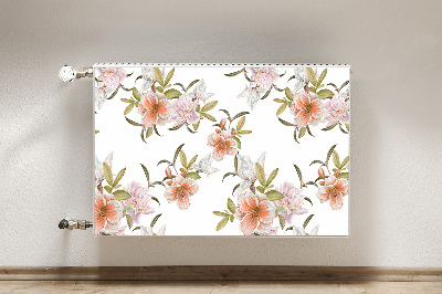 Magnetic radiator mat Spring flowers