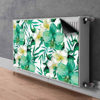 Decorative radiator mat Pastel flowers