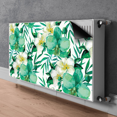 Decorative radiator mat Pastel flowers