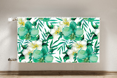 Decorative radiator mat Pastel flowers