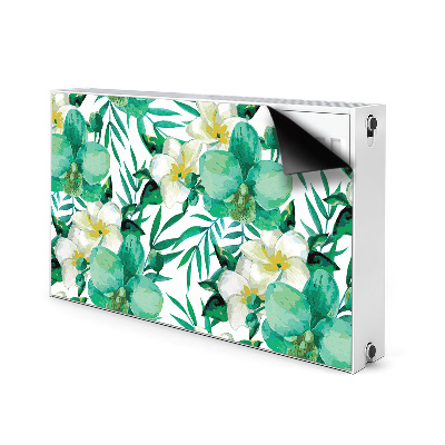 Decorative radiator mat Pastel flowers