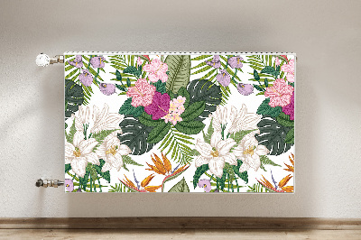 Magnetic radiator mat Exotic flowers