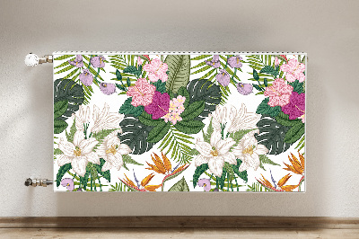 Magnetic radiator mat Exotic flowers