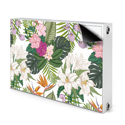 Magnetic radiator mat Exotic flowers