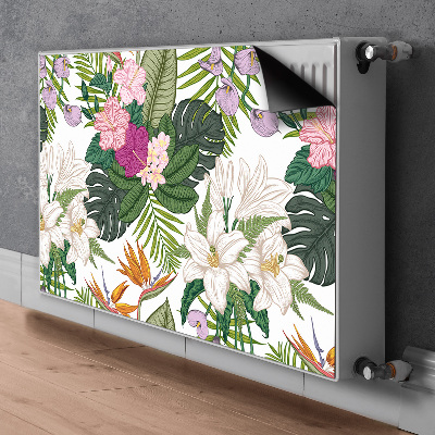 Magnetic radiator mat Exotic flowers