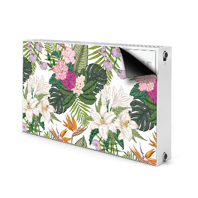 Magnetic radiator mat Exotic flowers