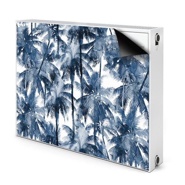 Decorative radiator cover Tropical palm trees