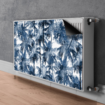 Decorative radiator cover Tropical palm trees