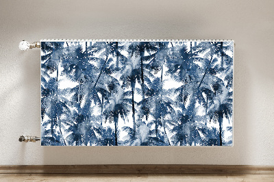 Decorative radiator cover Tropical palm trees