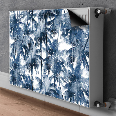 Decorative radiator cover Tropical palm trees