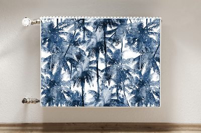 Decorative radiator cover Tropical palm trees