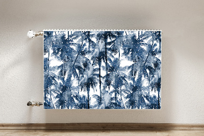 Decorative radiator cover Tropical palm trees