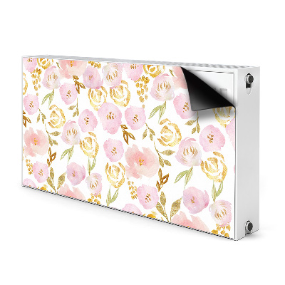 Magnetic radiator mat Pink flowers