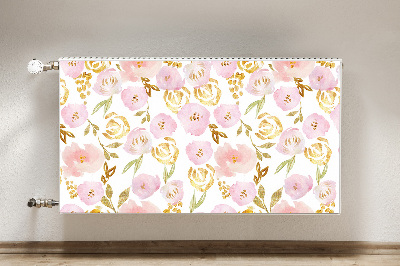 Magnetic radiator mat Pink flowers