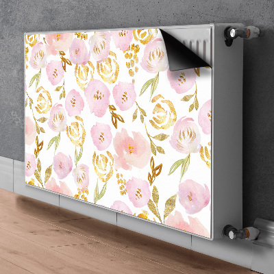 Magnetic radiator mat Pink flowers