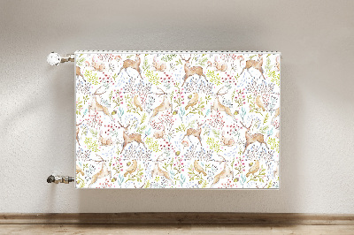 Printed radiator mat Wild animals