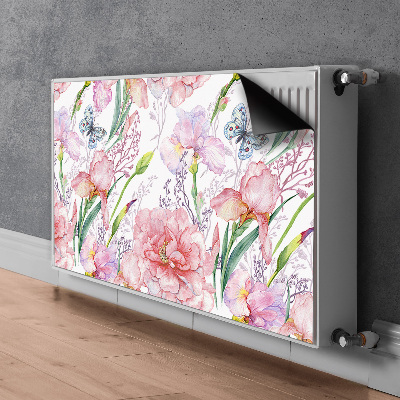 Printed radiator mat Peonies flowers