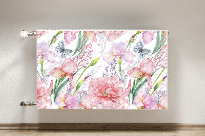 Printed radiator mat Peonies flowers