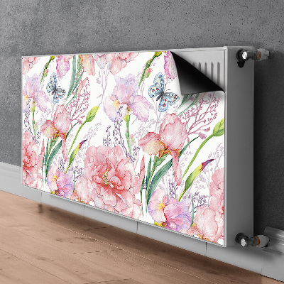 Printed radiator mat Peonies flowers