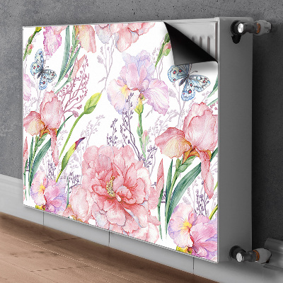 Printed radiator mat Peonies flowers