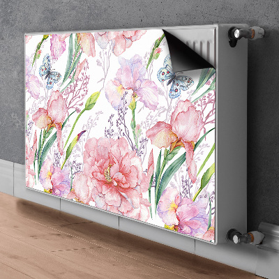 Printed radiator mat Peonies flowers