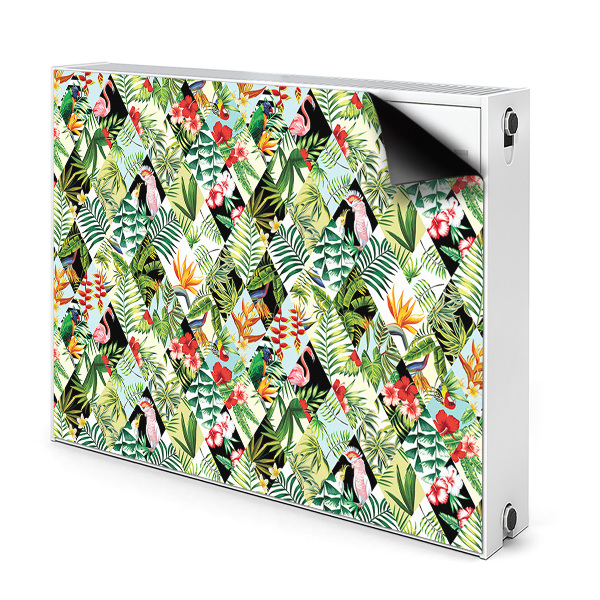 Printed radiator mat Flowers and birds