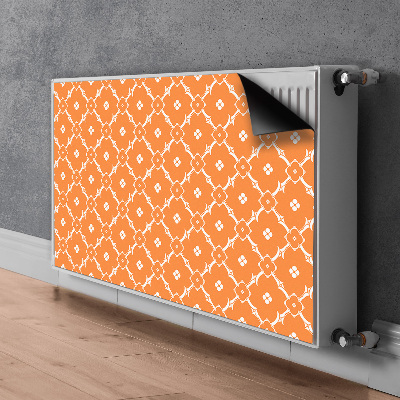 Decorative radiator mat Orange flowers