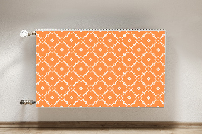 Decorative radiator mat Orange flowers