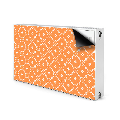 Decorative radiator mat Orange flowers