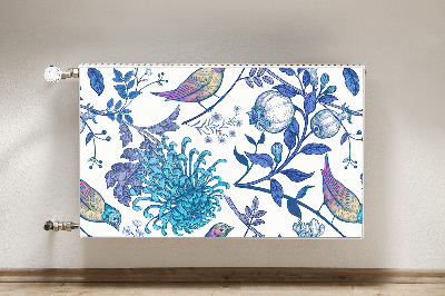 Magnetic radiator mat Spring birds