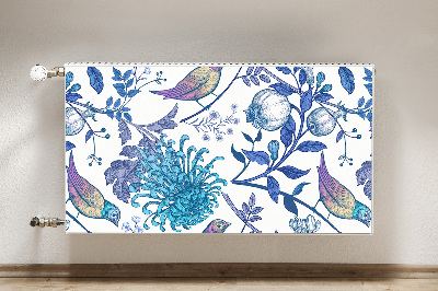 Magnetic radiator mat Spring birds