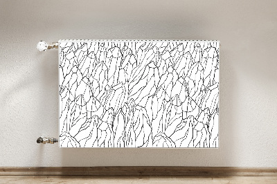 Decorative radiator cover Sketch of the mountain
