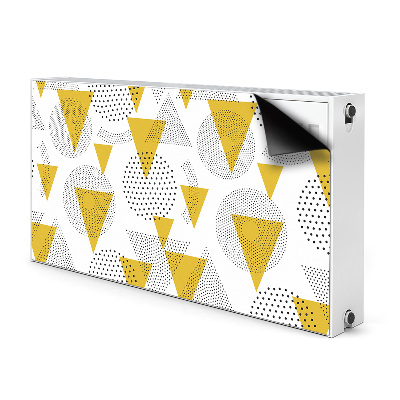 Decorative radiator cover Wheels and triangles