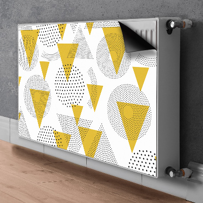 Decorative radiator cover Wheels and triangles