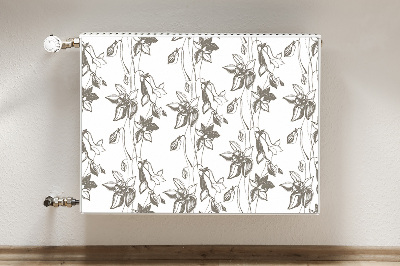 Decorative radiator cover Flower drawing