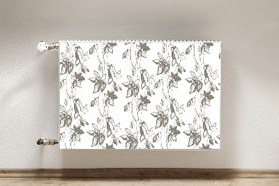Decorative radiator cover Flower drawing
