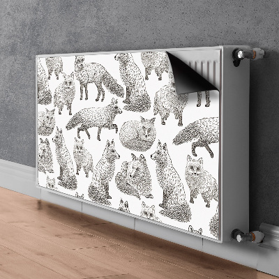 Magnetic radiator cover Sketched foxes