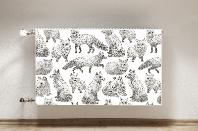 Magnetic radiator cover Sketched foxes