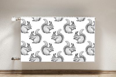 Magnetic radiator mat Squirrel pattern