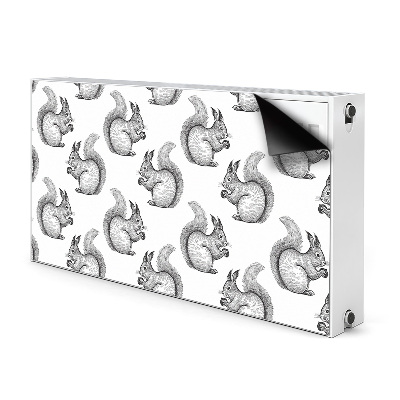 Magnetic radiator mat Squirrel pattern